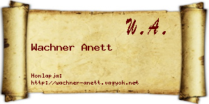 Wachner Anett névjegykártya